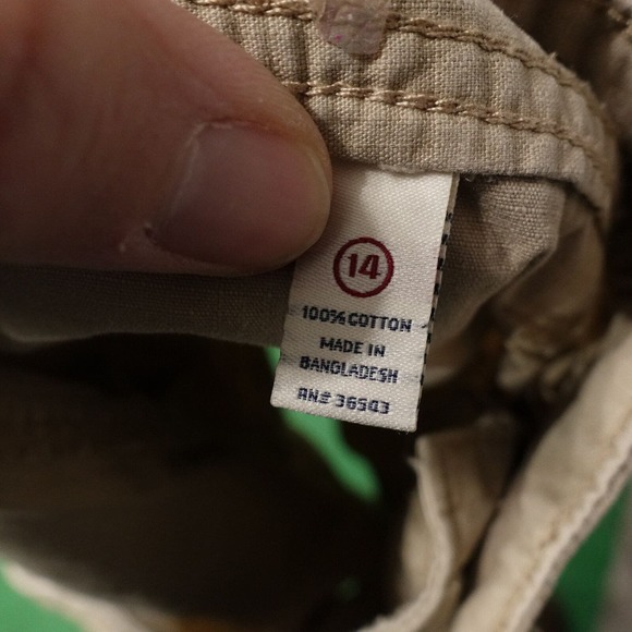 GH BASS HERITAGE BEIGE KHAKI CHINO SHORTS WOMENS SIZE 14 - Picture 6 of 6